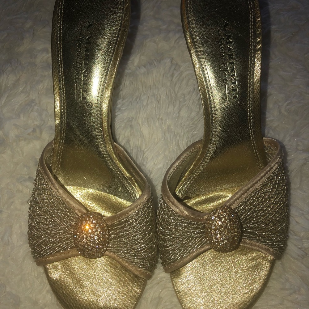 Vintage Sexy Open Toe Dress Kitten Low Slides